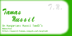 tamas mussil business card